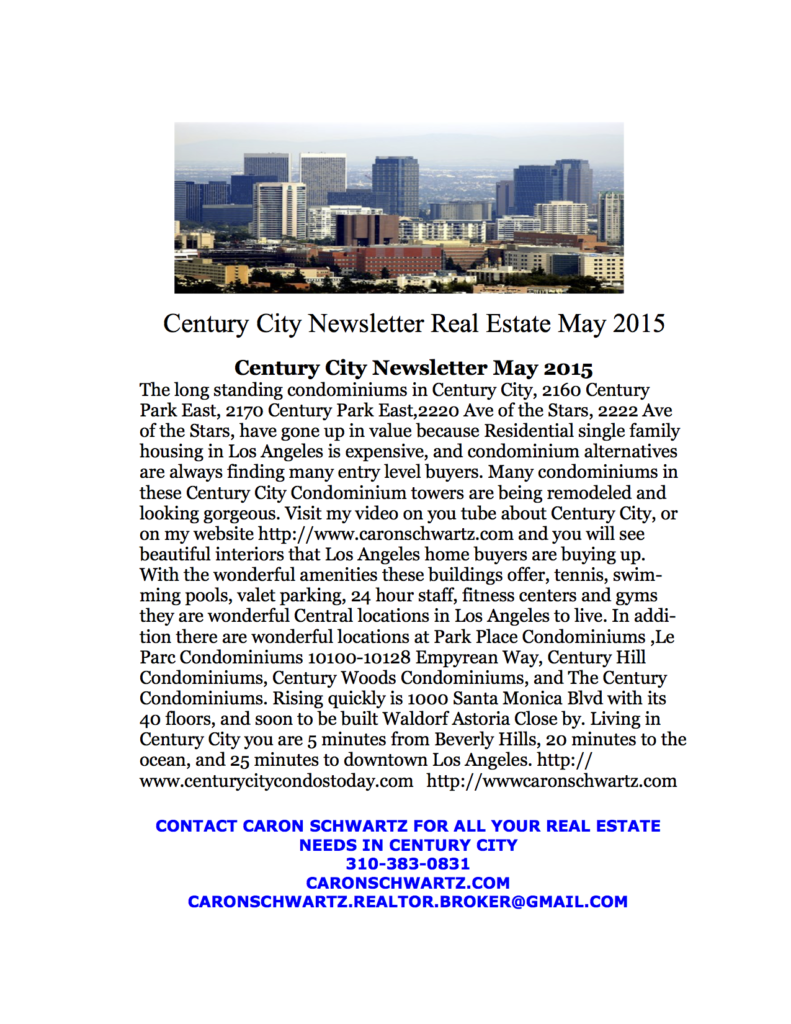 Century City Newsletter